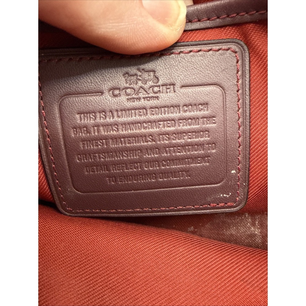 2017 Coach 75th Anniv Dinky Maroon Leather Crossbody Re-Edition 57325 - Picture 10 of 14
